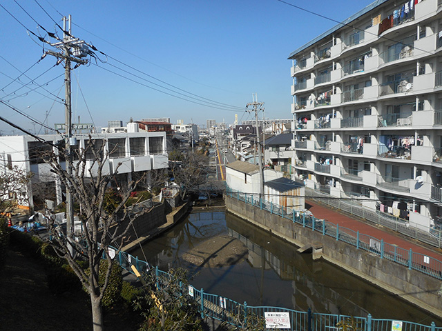 大和川の旧河川にあたる長瀬川