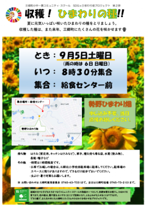 ひまわりの種とり!!